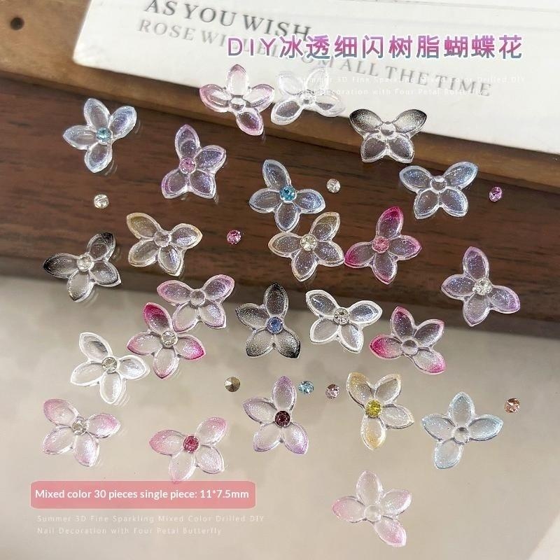 Resin Art Using Flowers - 30 Adet 3D Simli Reçine Kelebek