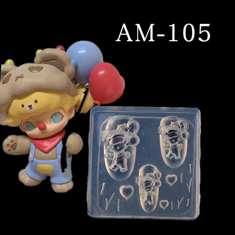 Resin Art Template - 3D Tırnak Şablonları Sevimli Karikatür Tırnak