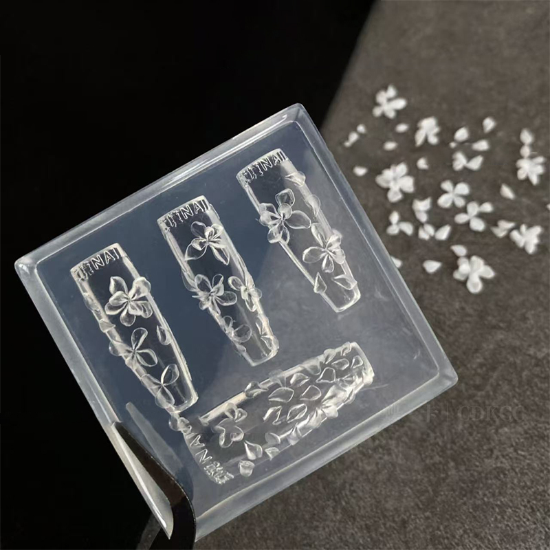 Resin Art Template - **1 adet 3D çiçekler tırnak kalıbı