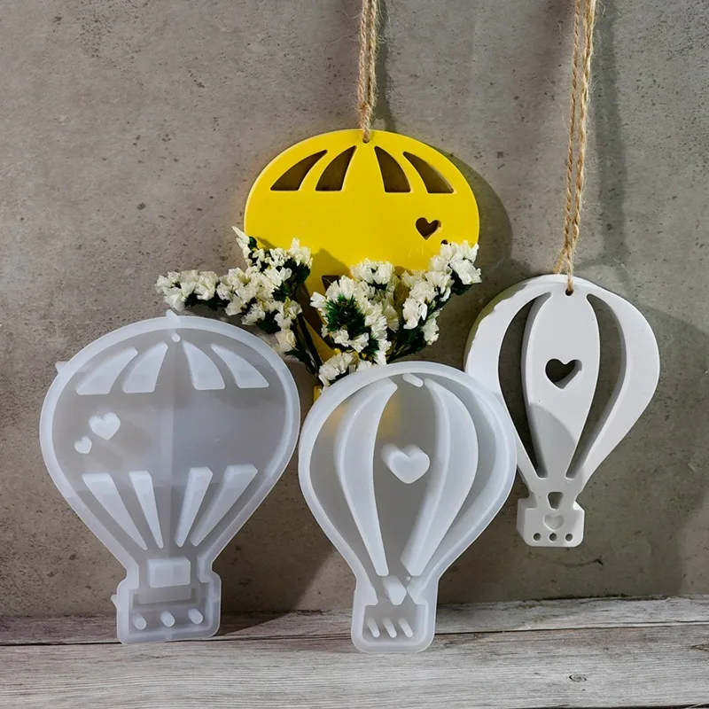 Resin Art Heat Gun - Romantik Sıcak Hava Balonu Çiçek Aranjmanı