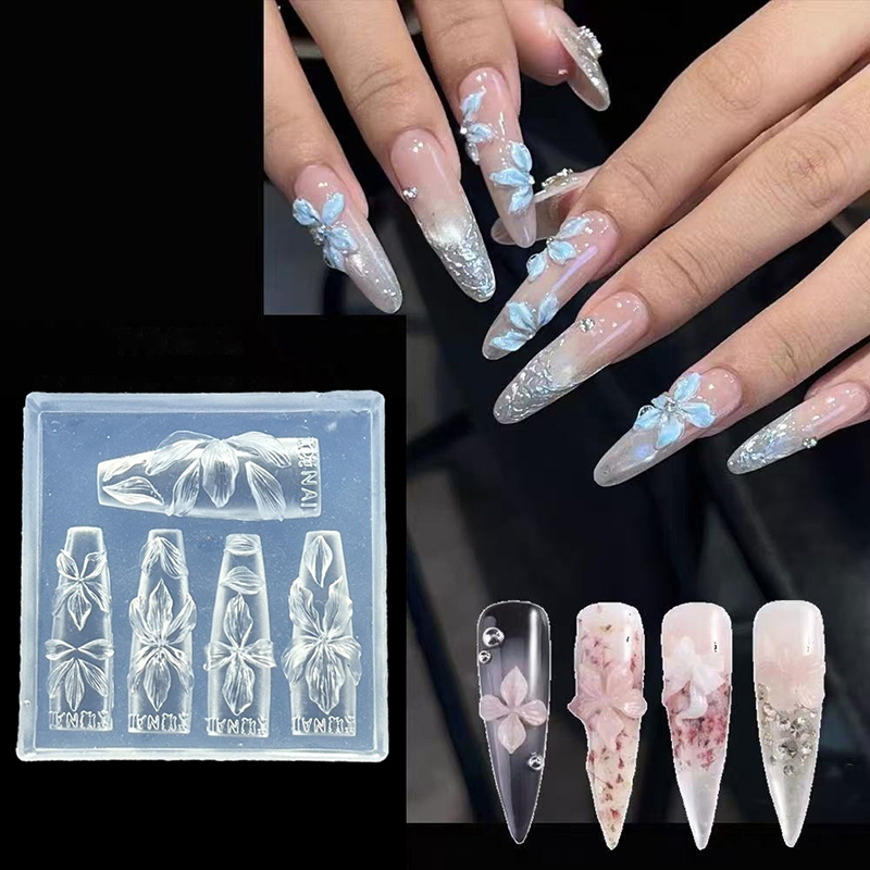 Resin Art Template - Z. 3D Çiçekler Tırnak Kalıp DIY