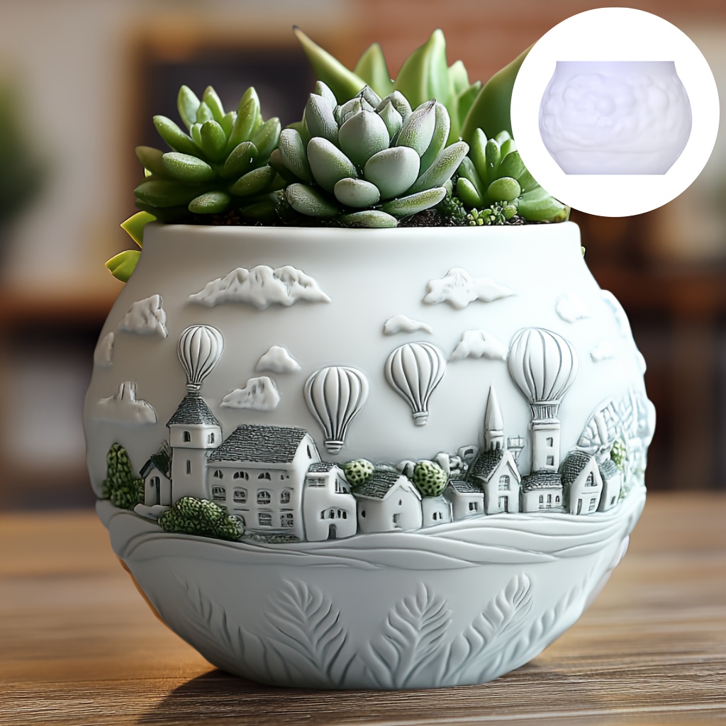 Resin Art Heat Gun - DIY Sıcak Hava Balonu Şehir Evi