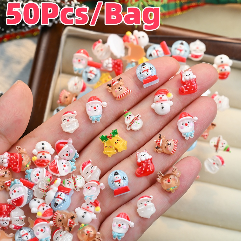 Xmas Resin Art - 50 Adet 3D Noel Kardan Adam