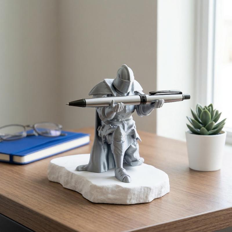 Resin Art Price - Şövalye kalemlik reçine ortaçağ zırh masa