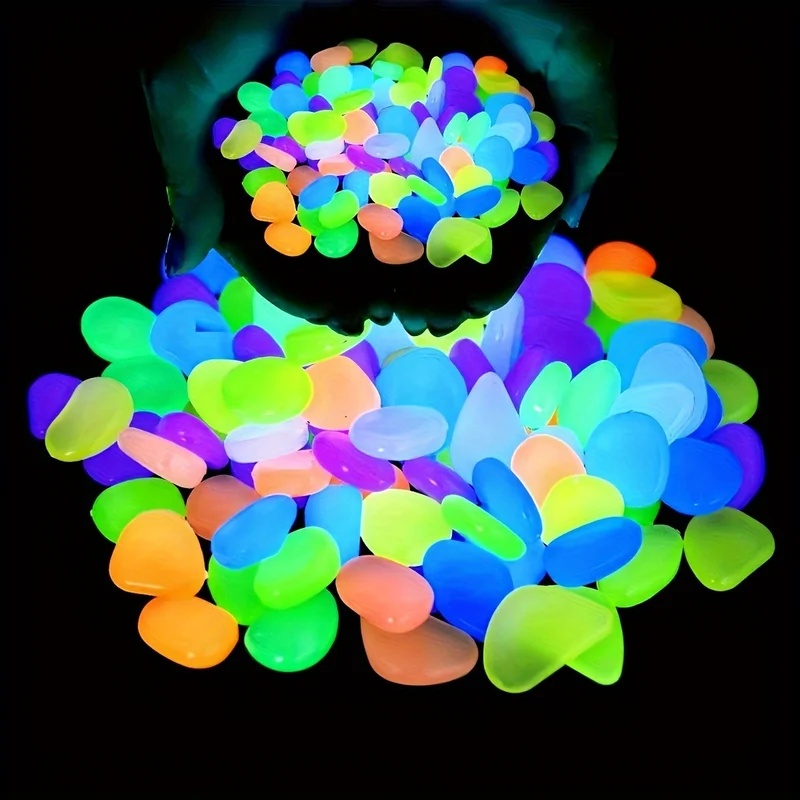Resin Art Light - 50-200 adet Karanlıkta Parlayan Çakıl Taşları
