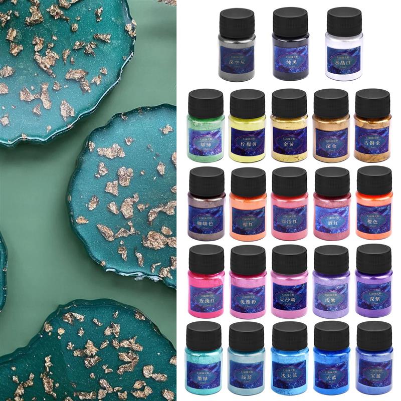 Resin Art Bottle - 10g/şişe sedefli toz reçine Pigment mika