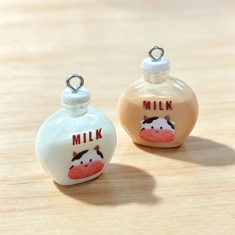 Resin Art Bottle - 10 adet sevimli küçük inek süt