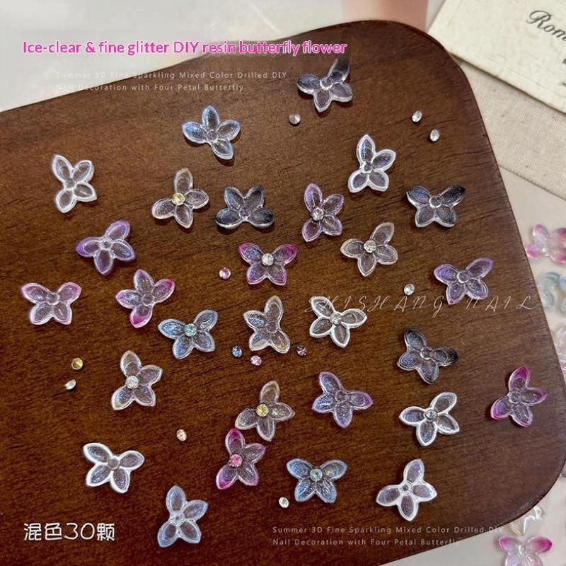 Resin Art Using Flowers - 3D Simli Reçine Tırnak Sanatı Süsleri