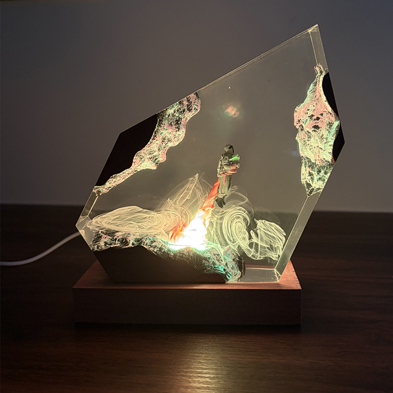 Resin Art Light - Bilimkurgu Anime Figürü Organizma Reçine Masa