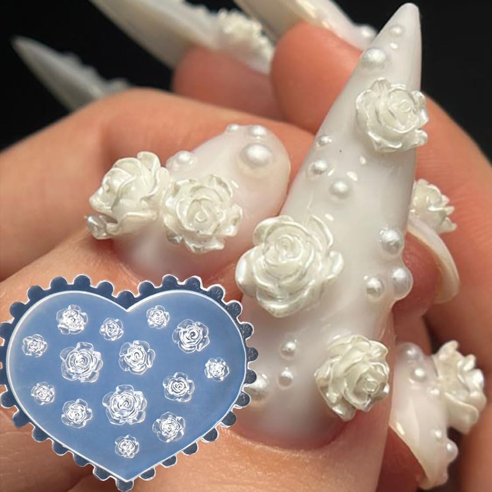 Resin Art Template - 3D Çiçek Tırnak Kalıpları Silikon Tırnak