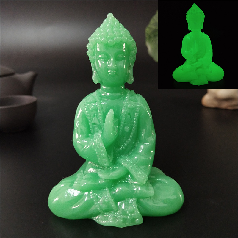 Resin Art Light - Parlayan meditasyon buda heykeli insan yapımı