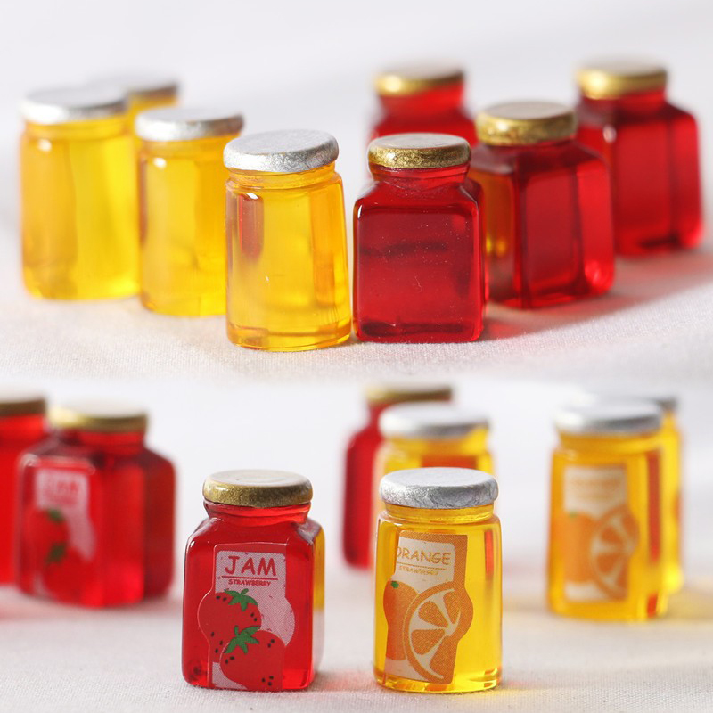 Resin Art Bottle - 10 adet Simülasyon Çilek Reçeli Reçine