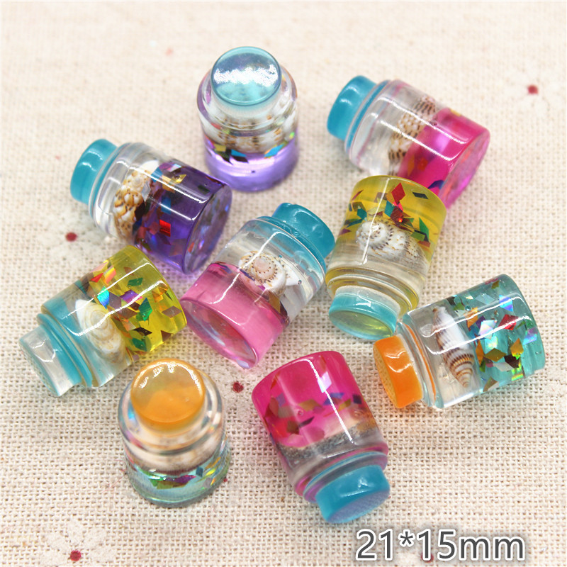 Resin Art Bottle - 10 adet sevimli yeni 3D reçine