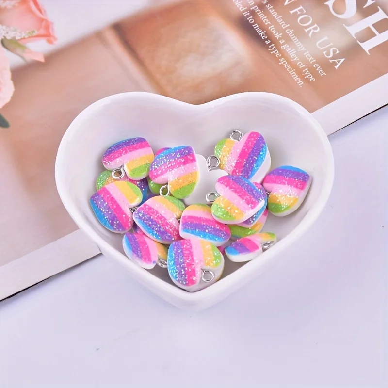 10 adet renkli kalp reçine tak - Resin Art Kits For Adults incelemesi ve fiyatı
