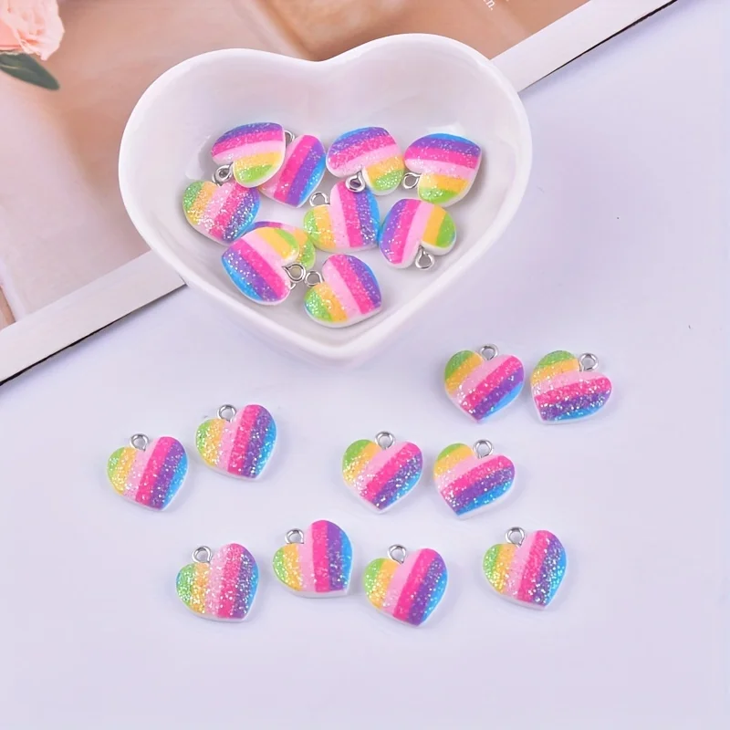 10 adet renkli kalp reçine tak - Resin Art Kits For Adults incelemesi ve fiyatı
