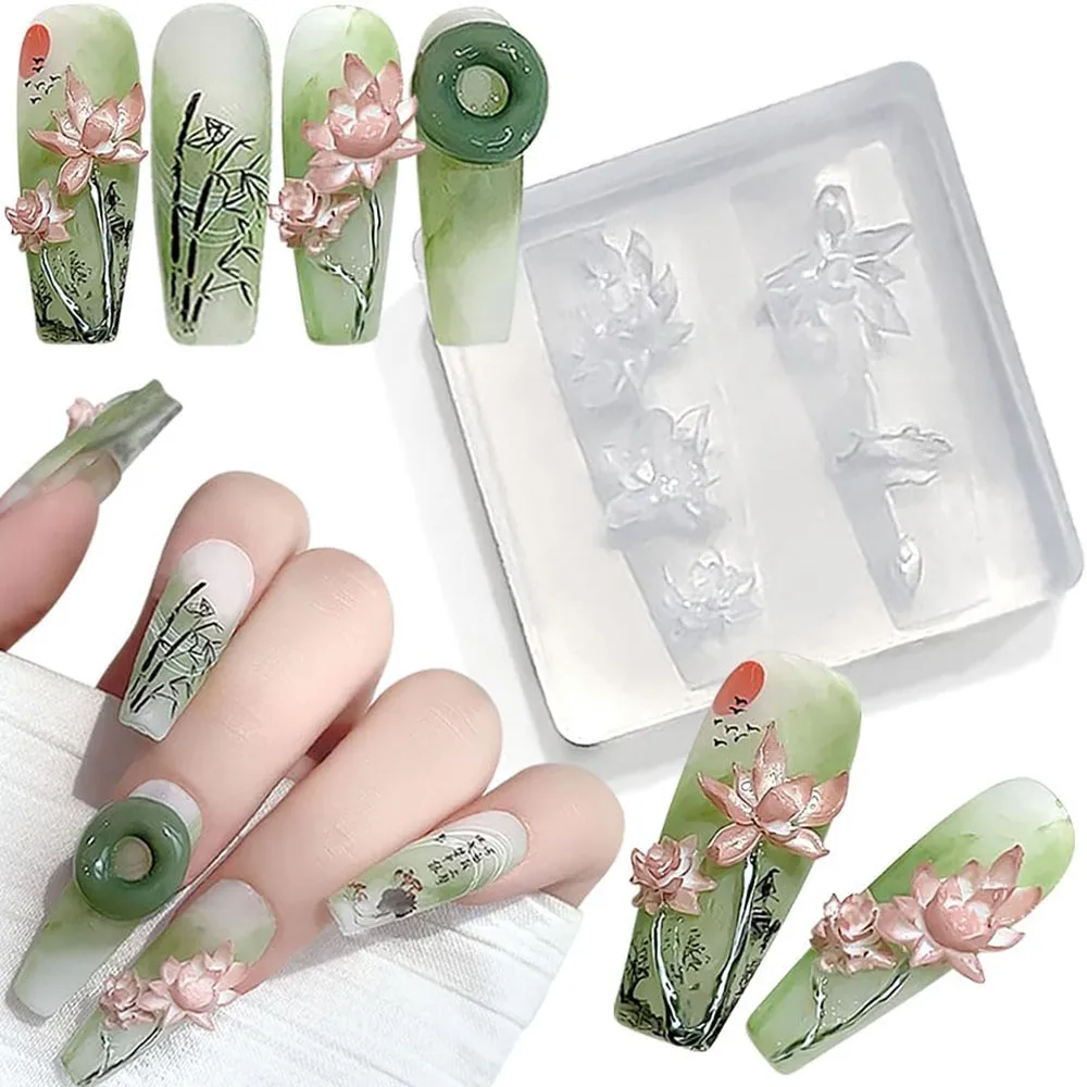 3D dikenler Tırnak Tasarım Sil - Resin Art Template incelemesi ve fiyatı