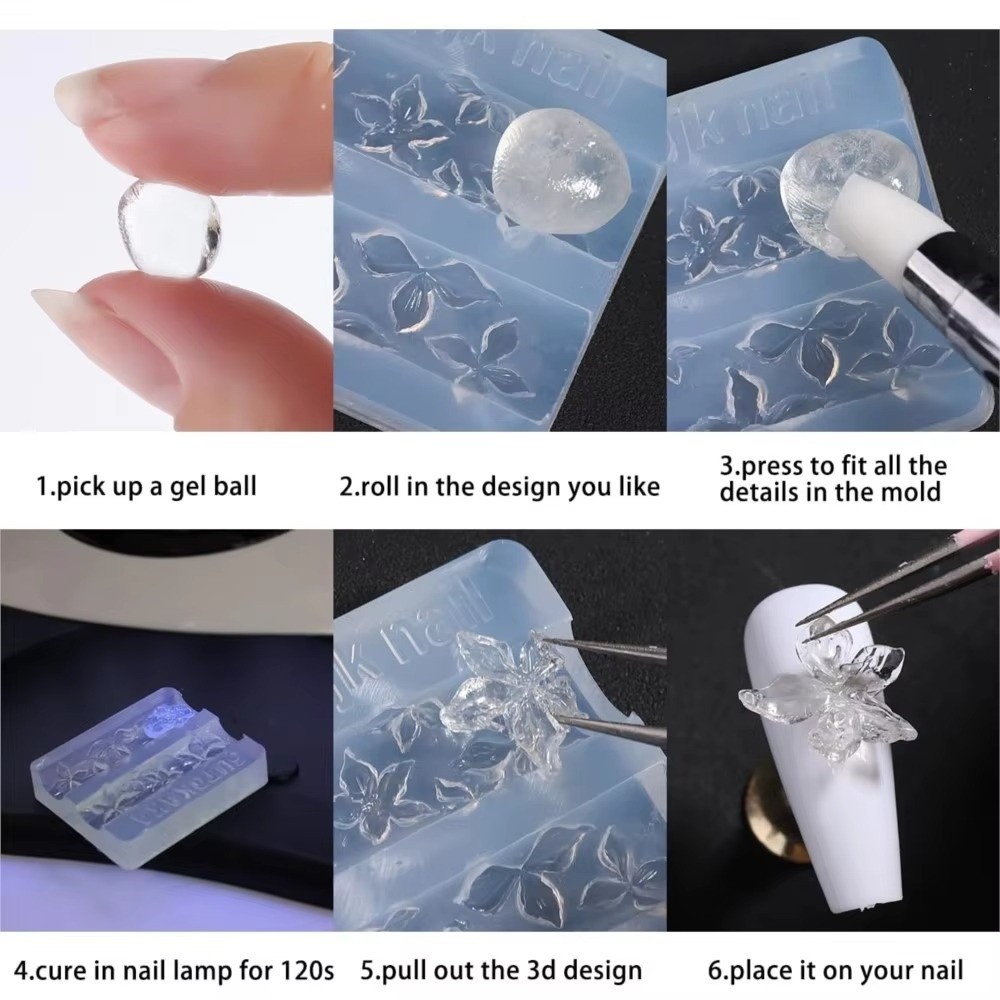 Yeni 3 Adet/Set 3D Tırnak Kalı - Resin Art Template incelemesi ve fiyatı