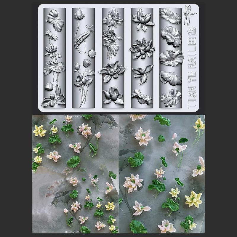 Çiçek Serisi 3D Kavisli Tırnak - Resin Art Template incelemesi ve fiyatı