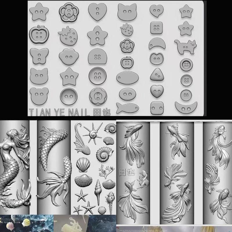 3D Yumuşak Silikon Tırnak Okya - Resin Art Template incelemesi ve fiyatı
