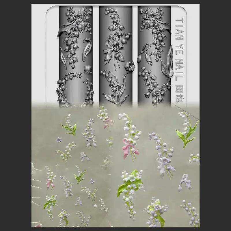 Çiçek Serisi 3D Kavisli Tırnak - Resin Art Template incelemesi ve fiyatı